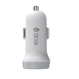 Devia automobilinis įkroviklis Smart 2x USB 3,1A baltas