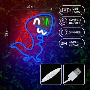 Neoninis PLEXI LED JURASSIC BABY DINO mėlynas FLNJ01 Forever Light - Image 6