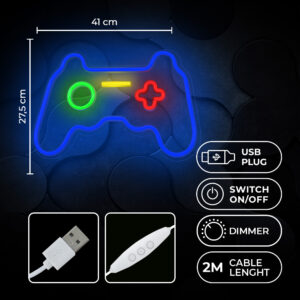 Neoninis PLEXI LED ŽAIDIMŲ PULTELIS daugiaspalvis FPNE03X Forever Light - Image 5