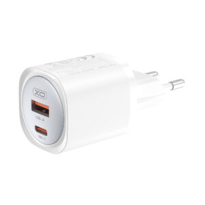 XO sieninis įkroviklis CE21 PD 30W 1x USB-C 1x USB baltas - Image 2