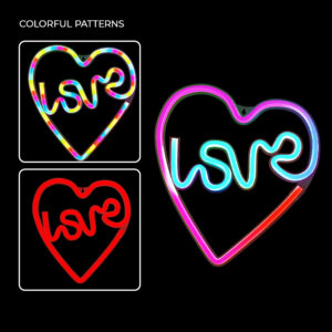 Neoninė LED RGB širdelės formos dekoracija LOVE IN HEART FLRN02 + RC Forever Light - Image 7