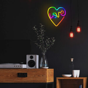 Neoninė LED RGB širdelės formos dekoracija LOVE IN HEART FLRN02 + RC Forever Light - Image 8