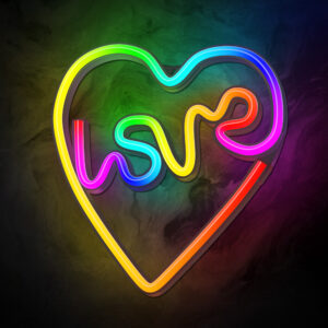 Neoninė LED RGB širdelės formos dekoracija LOVE IN HEART FLRN02 + RC Forever Light - Image 4