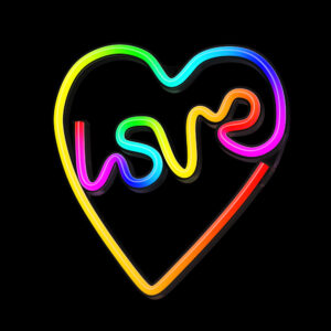 Neoninė LED RGB širdelės formos dekoracija LOVE IN HEART FLRN02 + RC Forever Light - Image 3