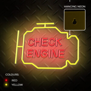 Neoninis PLEXI LED CHECK ENGINE geltonas raudonas NNE21 Neolia - Image 7