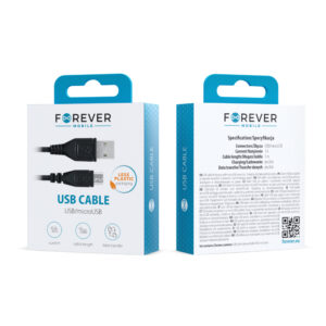 Forever laidas USB - microUSB 1,0 m 1A juodas - Image 2