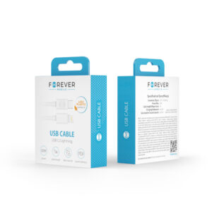 Forever USB-C – Lightning laidas 1,0 m 20W baltas - Image 3