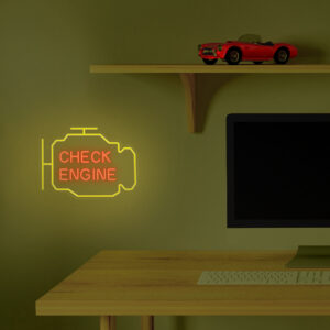 Neoninis PLEXI LED CHECK ENGINE geltonas raudonas NNE21 Neolia - Image 9