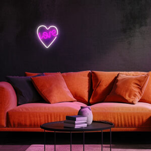 Neoninis LED šviestuvas LOVE HEART violetinis baltas NNE02 Neolia - Image 8