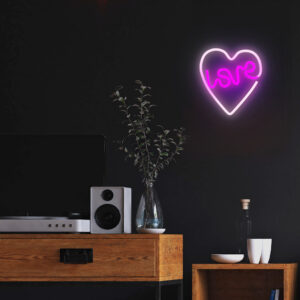 Neoninis LED šviestuvas LOVE HEART violetinis baltas NNE02 Neolia - Image 7