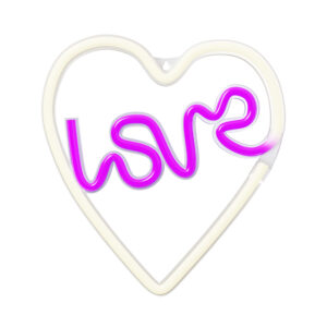 Neoninis LED šviestuvas LOVE HEART violetinis baltas NNE02 Neolia