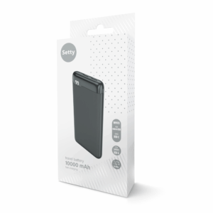 Setty išorinė baterija 10000 mAh LCD SPBL-10 juoda - Image 6