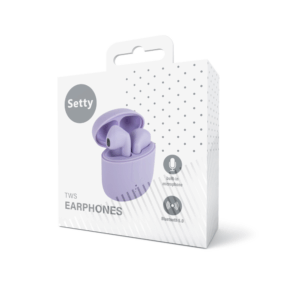 Setty „Bluetooth“ ausinės TWS su įkrovimo dėklu STWS-19 alyvinės - Image 4