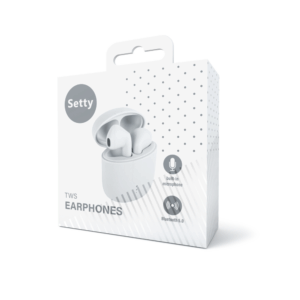 Setty „Bluetooth“ ausinės TWS su įkrovimo dėklu TWS-0 baltos - Image 4