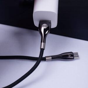 Forever Sleek USB – USB-C laidas 1,0 m 3A juodas - Image 6