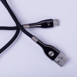 Forever Sleek USB – USB-C laidas 1,0 m 3A juodas - Image 8