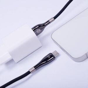 Forever Sleek USB – USB-C laidas 1,0 m 3A juodas - Image 9