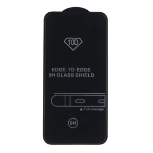 10D grūdintas stiklas iPhone 16 6,1" / 15 6,1" juodu rėmeliu - Image 3