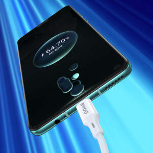 BWOO USB-C – USB-C laidas 1m 60W ABS + TPE X282 C-C baltas - Image 4