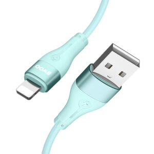 BWOO minimalistinis silikoninis 3A laidas X280L USB-A į Lightning žalias - Image 2