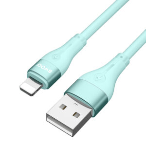 BWOO minimalistinis silikoninis 3A laidas X280L USB-A į Lightning žalias - Image 3