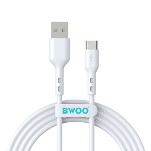 BWOO USB – USB-C laidas 1m 3A baltas BO-X172C