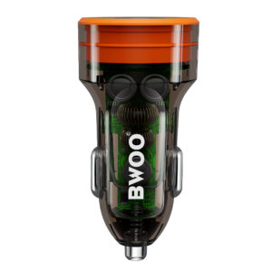 BWOO PD automobilinis įkroviklis 1x USB-C - USB-A jungtis 38W skaidrus - Image 2