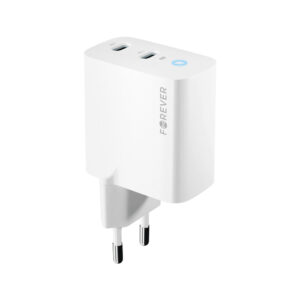 Forever TC-06-65CC GaN PD QC įkroviklis 2x USB-C 65W baltas - Image 4