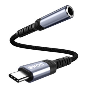 BWOO adapteris AUX 3.5mm - USB-C juodas BZ47 - Image 2