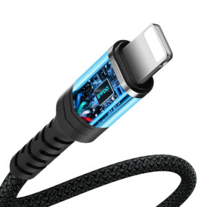 BWOO Adapteris AUX 3.5mm - Lightning juodas BZ48 - Image 3