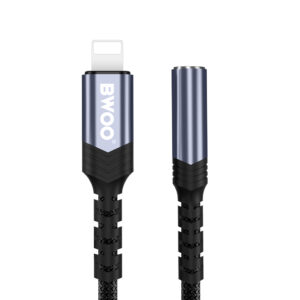 BWOO Adapteris AUX 3.5mm - Lightning juodas BZ48 - Image 4