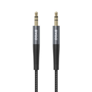 BWOO AUX laidas 3.5mm - 3.5mm, nailono pynė + aliuminio lydinio korpusas BO-AUX064 juodas