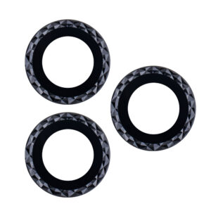 Objektyvo stikliukų rinkinys Apple iPhone 11 Pro, juodas rombas (3 vnt.)