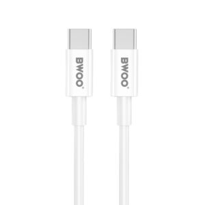 BWOO CDA159 PD sieninis įkroviklis 20W 1x USB-C jungtis + USB-C baltas - Image 3