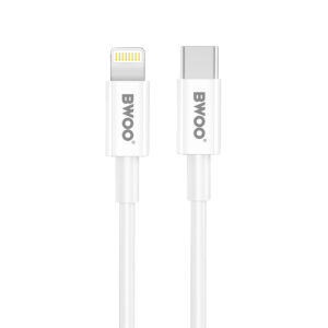 BWOO CDA159 PD sieninis įkroviklis 20W 1x USB-C jungtis + Lightning baltas - Image 3