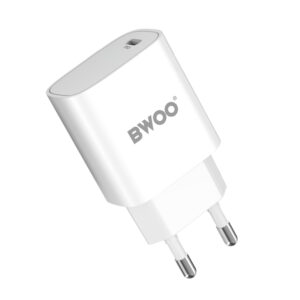 BWOO CDA159 PD sieninis įkroviklis 20W 1x USB-C jungtis + Lightning baltas - Image 4