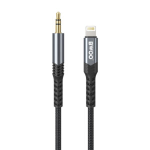 BWOO AUX laidas 3.5mm - Lightning BO-AUX068 juodas