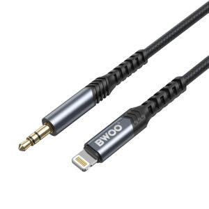 BWOO AUX laidas 3.5mm - Lightning BO-AUX068 juodas - Image 2