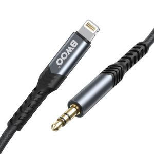 BWOO AUX laidas 3.5mm - Lightning BO-AUX068 juodas - Image 3