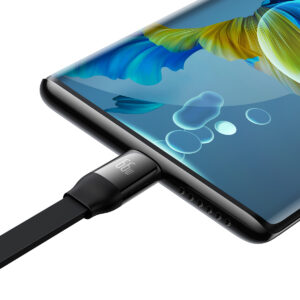 Baseus laidas Bright Mirror 2 3-in-1 USB – micro USB + Lightning + USB-C 1,1 m 66 W juodas ištraukiamas - Image 3