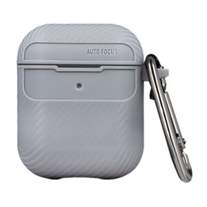 Anglies pluošto dėklas, skirtas Airpods / Airpods 2, pilkas