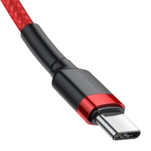 Baseus laidas Cafule PD 2.0 USB-C - USB-C 2,0m 3A raudonas 60W - Image 5