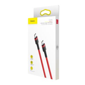 Baseus laidas Cafule PD 2.0 USB-C - USB-C 2,0m 3A raudonas 60W - Image 8