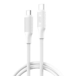 XO laidas NB-Q265B PD USB-C - USB-C 1,0m 60W baltas