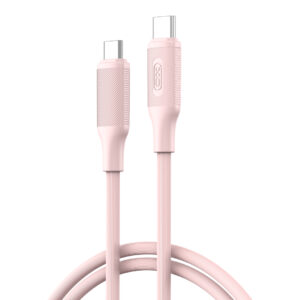 XO kabelis NB-Q265B PD USB-C - USB-C 1,0m 60W rožinis