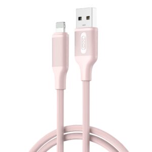 XO laidas NB265 USB - Lightning 1,0m 2,4A rožinis