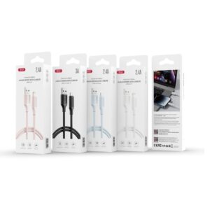 XO kabelis NB265 USB - USB-C 1,0m 3A baltas - Image 2