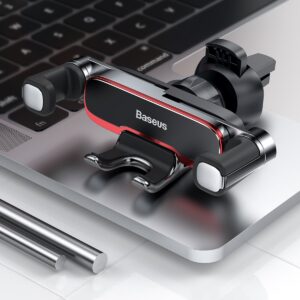 Baseus automobilinis laikiklis Mr Hui juodas, skirtas tvirtinti prie automobilio grotelių - Image 6