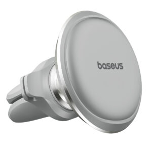 Baseus magnetinis automobilinis laikiklis su laido spaustuku, sidabrinis, new2, tvirtinamas prie ventiliacijos grotelių - Image 4