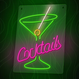 Neoninis PLEXI LED COCKTAILS rožinis žalias FPNE02X Forever Light - Image 4